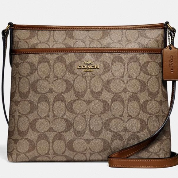 coach file crossbody in signature canvas